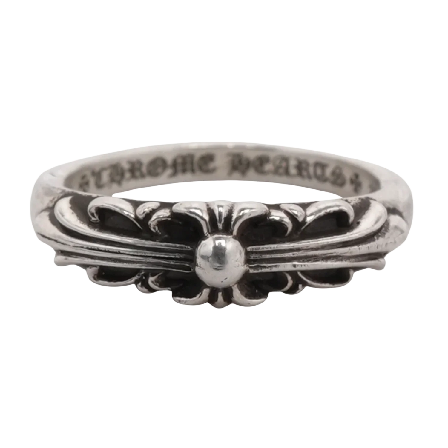 Chrome Hearts 'Mini Floral' Cross Ring