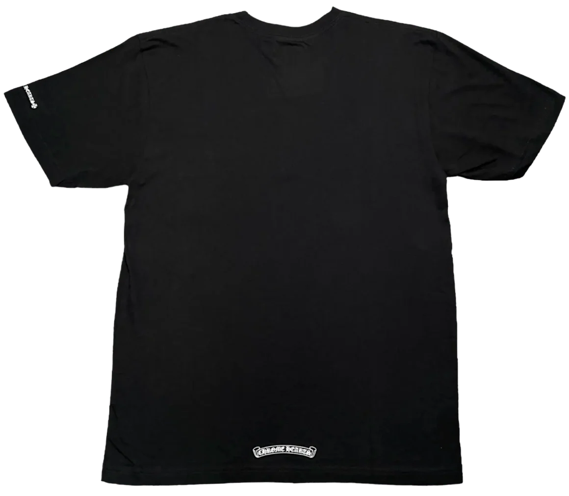 Chrome Hearts 'Neck Logo' Pocket Black Tee - Image 2