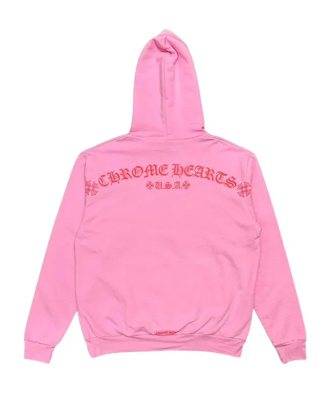 Chrome Hearts 'Online Exclusive Pink/Red' Hoodie - Image 2