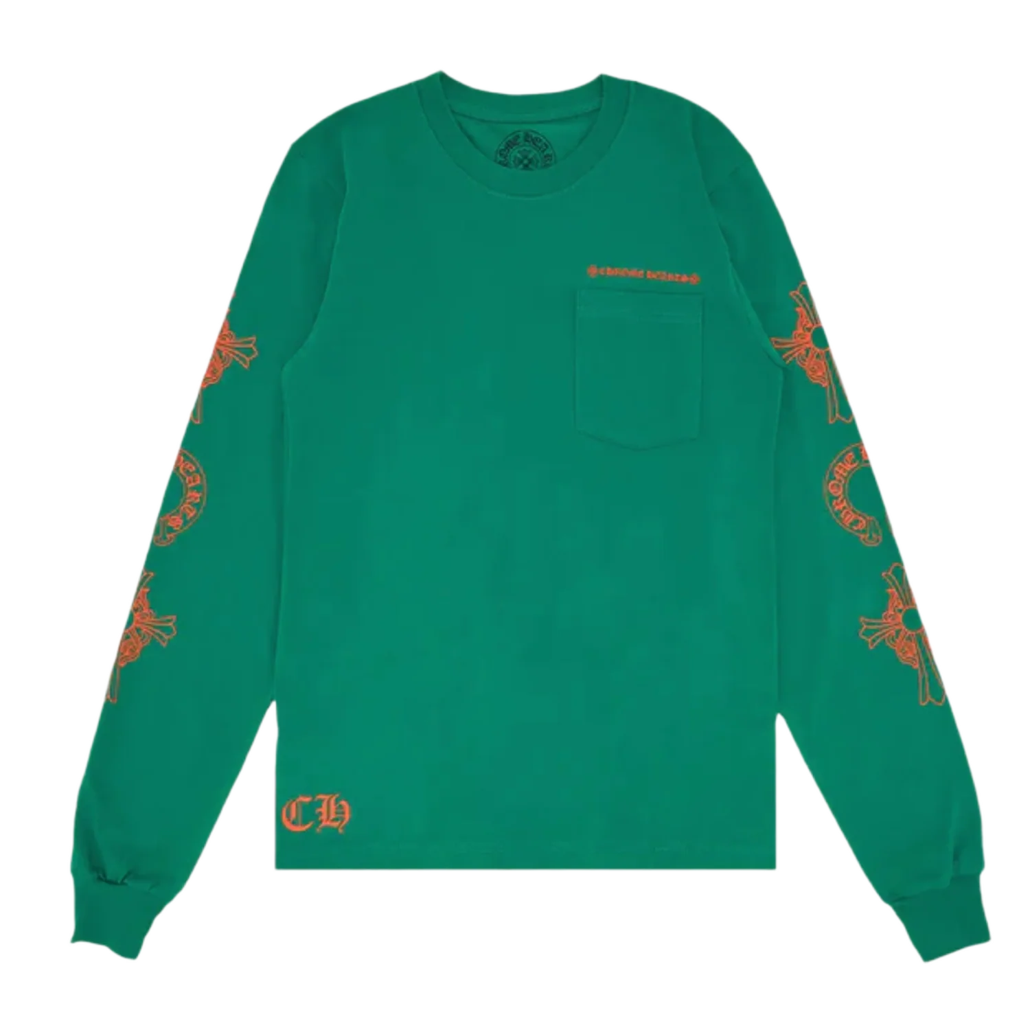 Chrome Hearts 'Orange Horseshoe' Green Longsleeve Tee