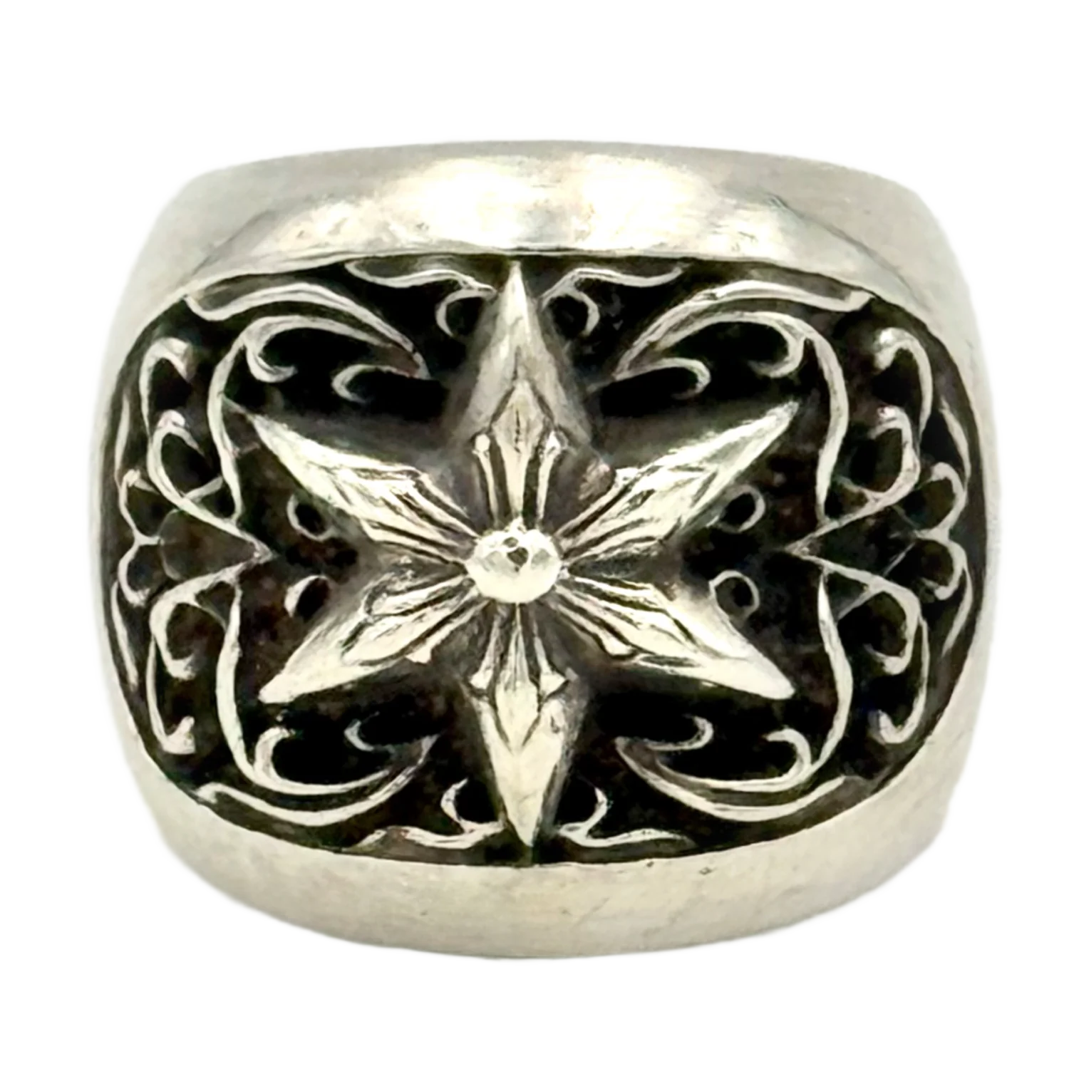 Chrome Hearts 'Oval Star' Silver Ring