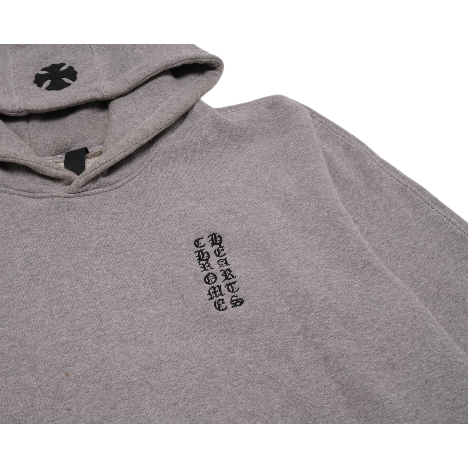 Chrome Hearts 'Plus Cross' Patch Grey Hoodie - Image 5