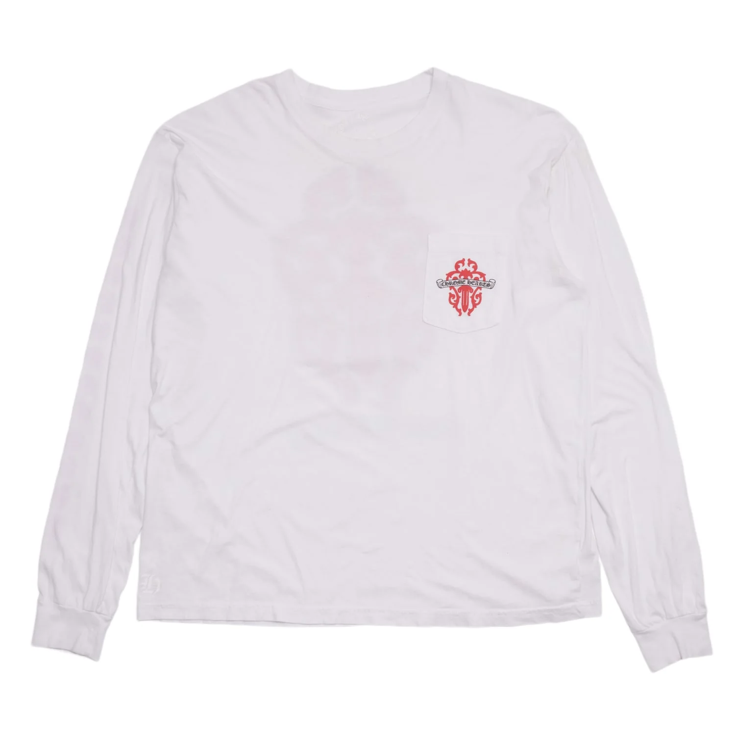 Chrome Hearts 'Red Floral Dagger' White Longsleeve