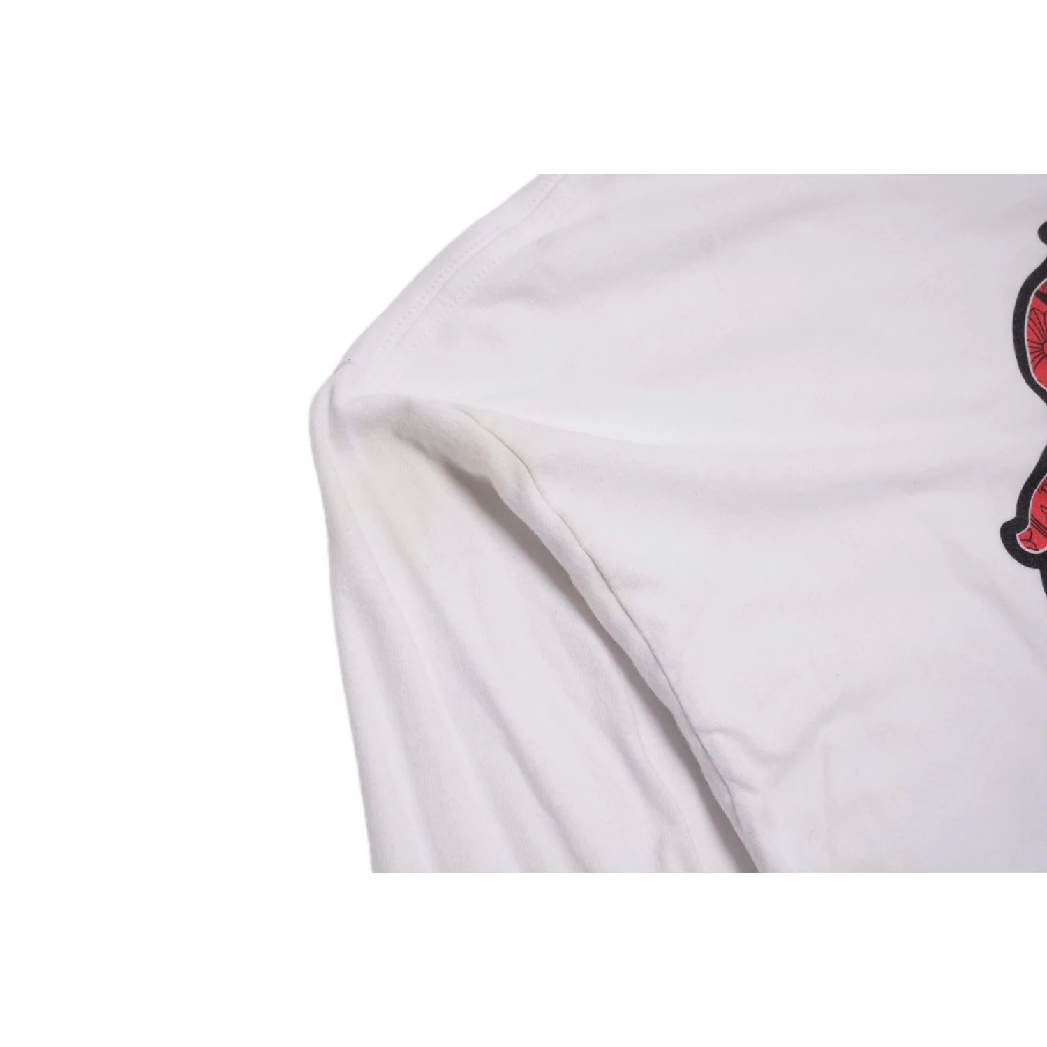 Chrome Hearts 'Red Floral Dagger' White Longsleeve - Image 3