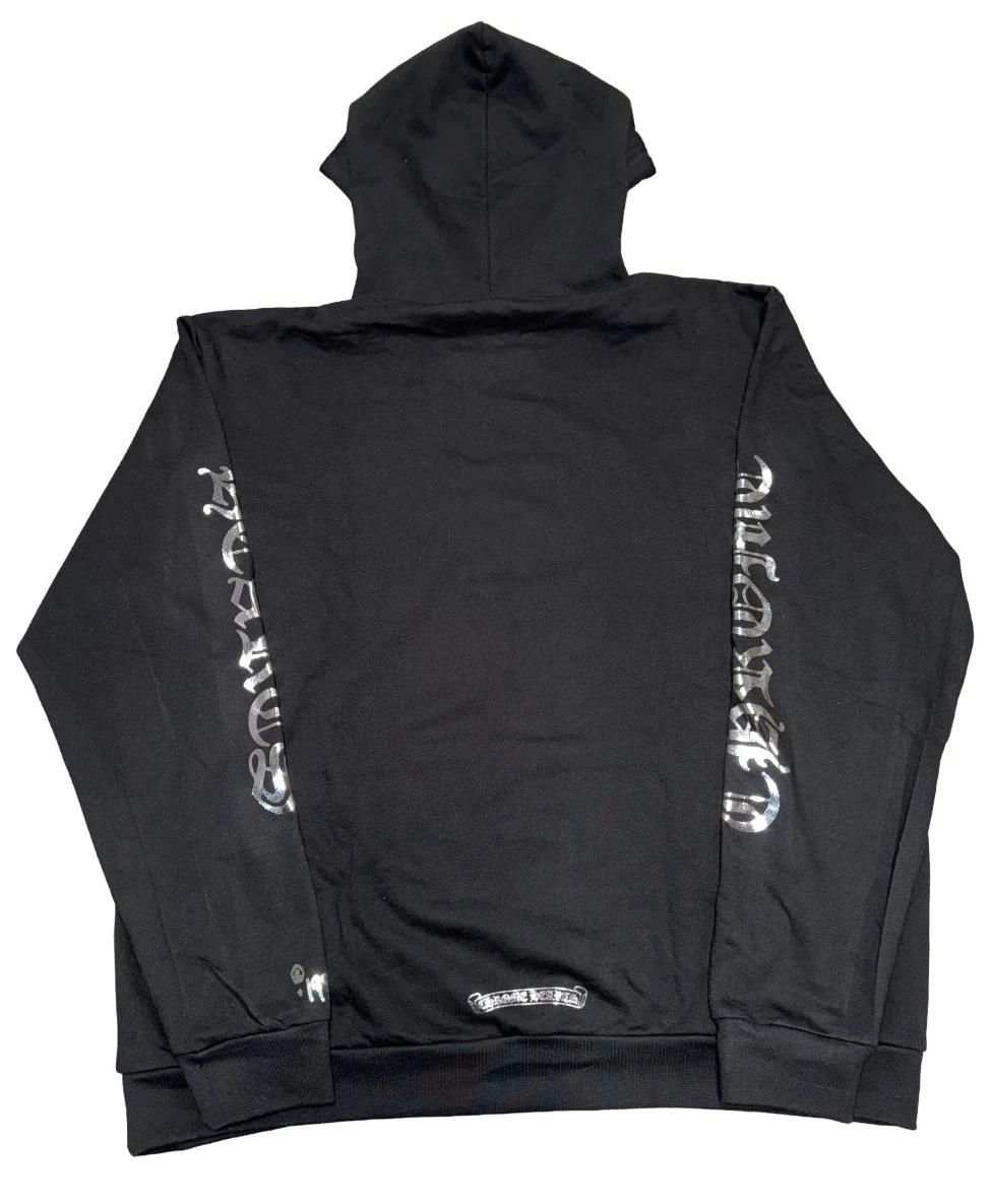 Chrome Hearts 'Reflective Silver' Online Exclusive Vertical Logo Hoodie - Image 2