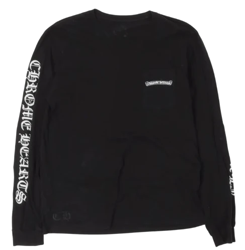 Chrome Hearts 'Scroll Logo' Black Longsleeve Tee