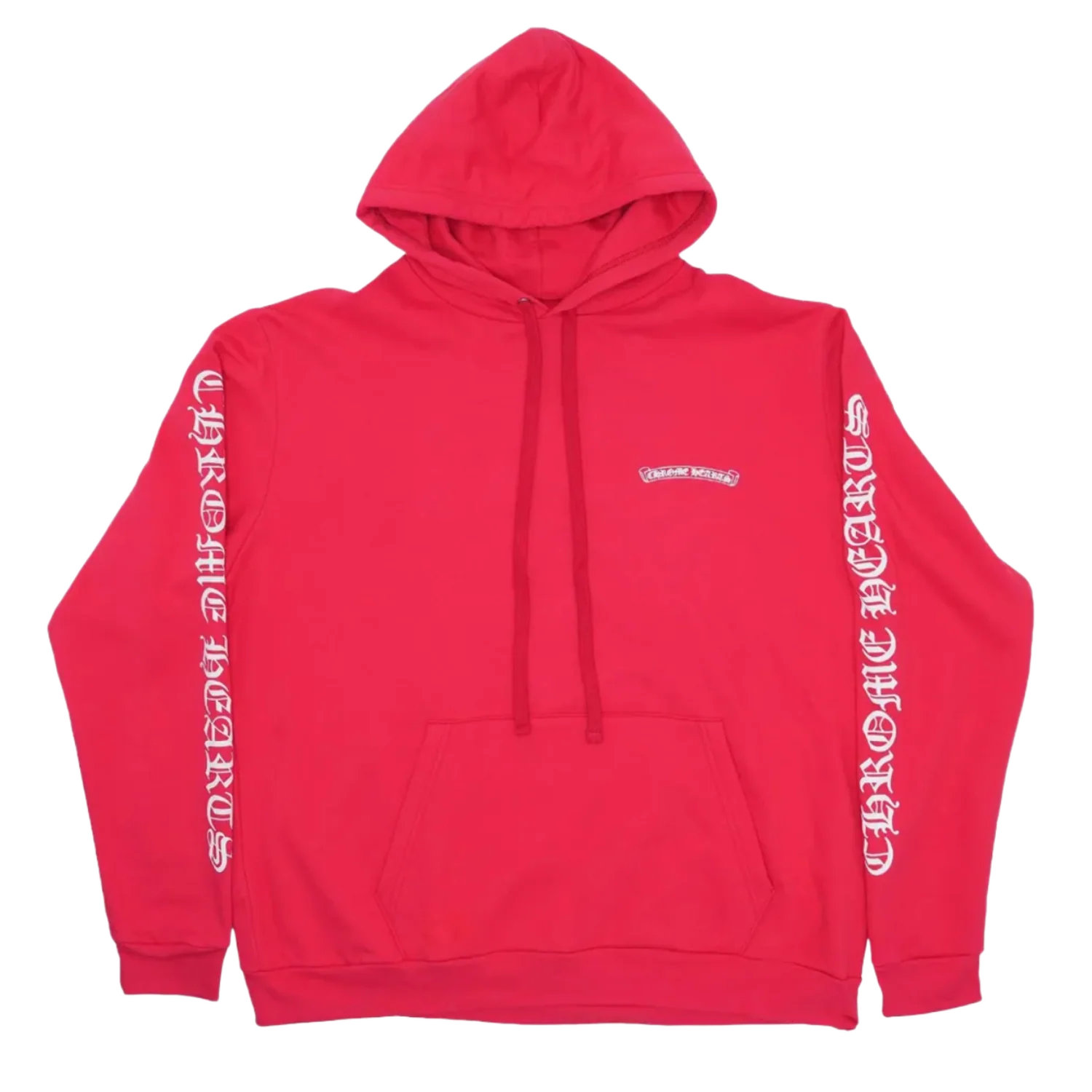 Chrome Hearts 'Scroll Logo' Red/White Pullover Hoodie