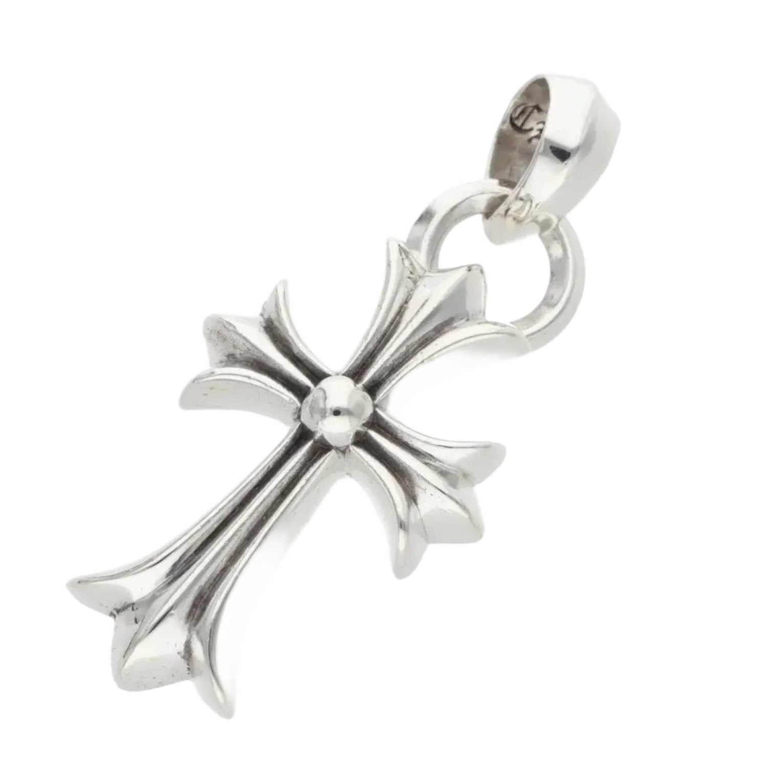 Chrome Hearts 'Silver CH' Cross Bale Pendant