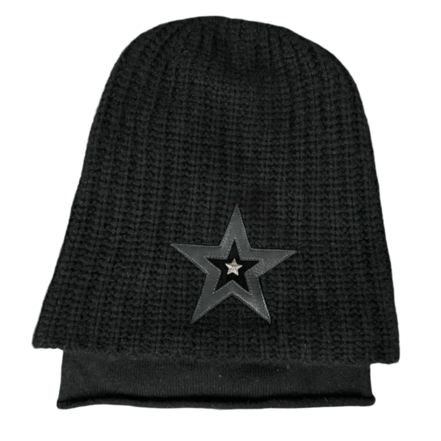 Chrome Hearts Silver Star Patch Mohair Double Layer Beanie
