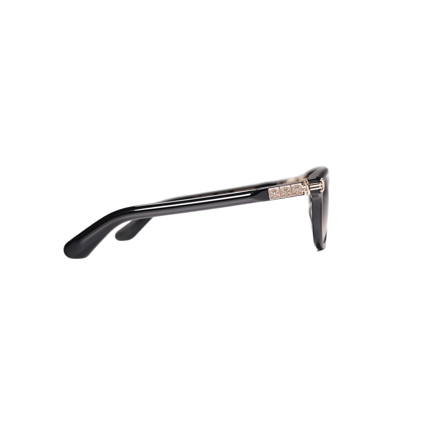Chrome Hearts 'Smoke Show' Diamond Black/Gold Sunglasses - Image 3
