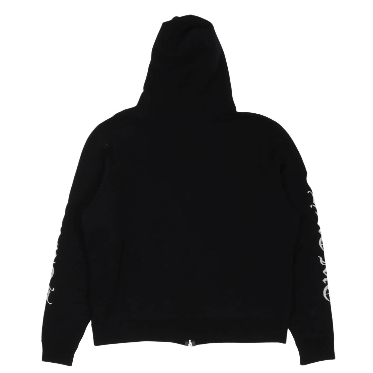 Chrome Hearts 'Spellout Sleeve' Black Cashmere Zip-Up - Image 2