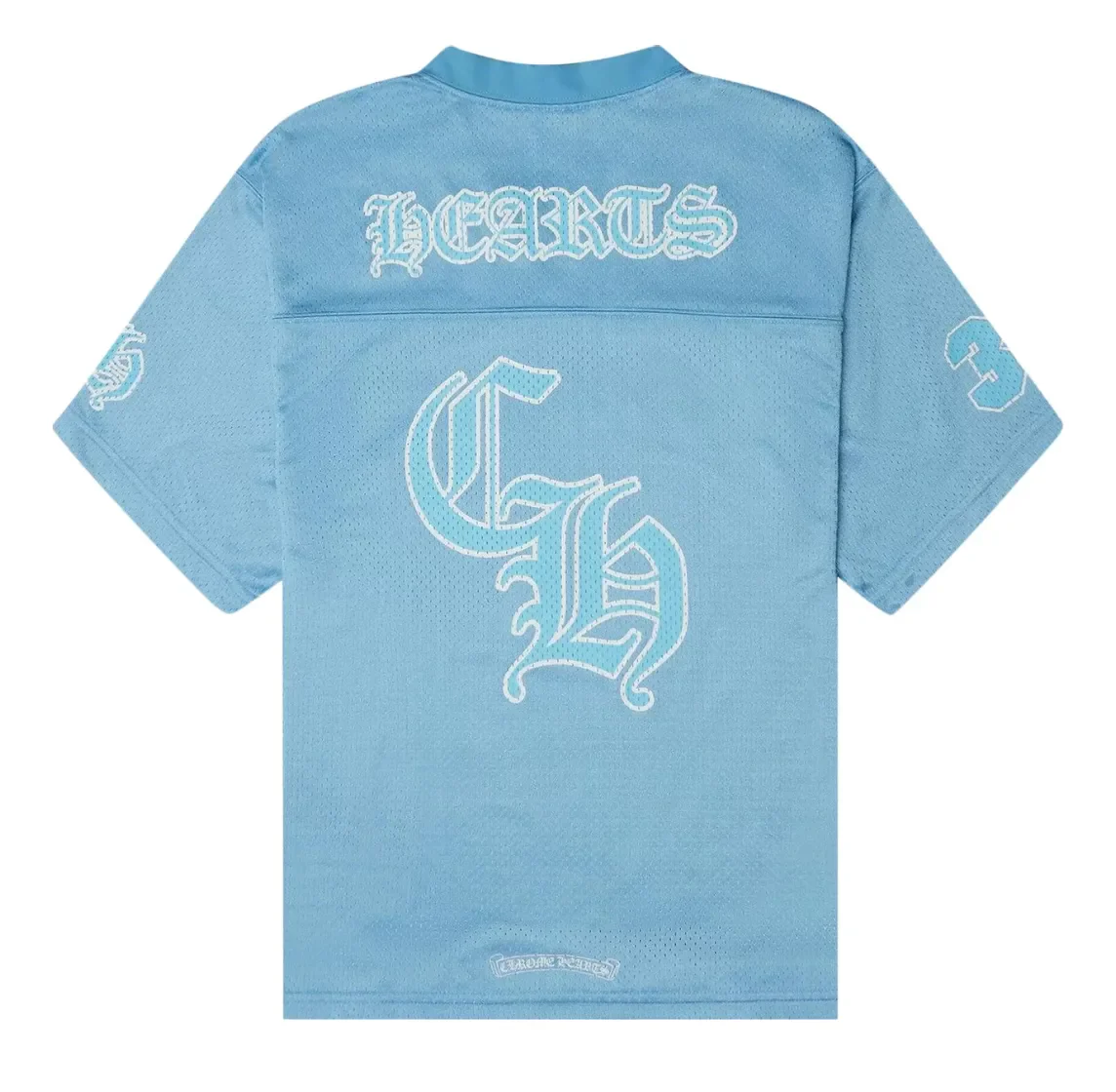 Chrome Hearts Sports Mesh Stadium Short-Sleeved Jersey Light Blue - Image 2