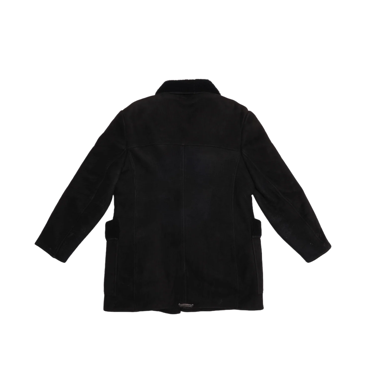 Chrome Hearts 'Suede Nubuk Leather' Zip Up Button Shearling Jacket - Image 2
