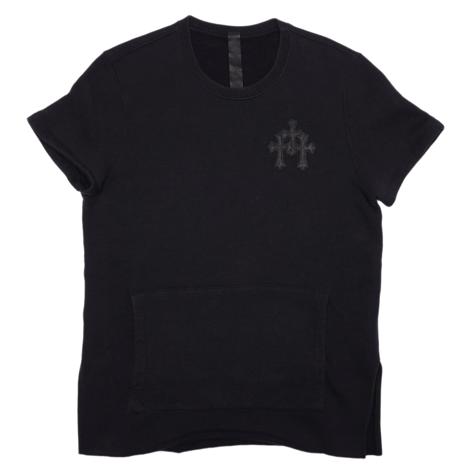 Chrome Hearts Triple Cross Leather Patch Cutoff Crewneck - Image 3