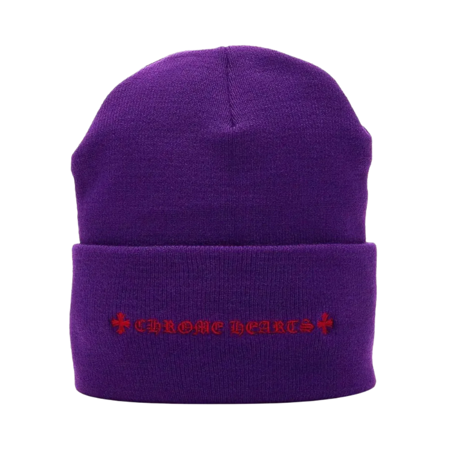 Chrome Hearts 'Triple Cross' Purple Beanie - Image 2
