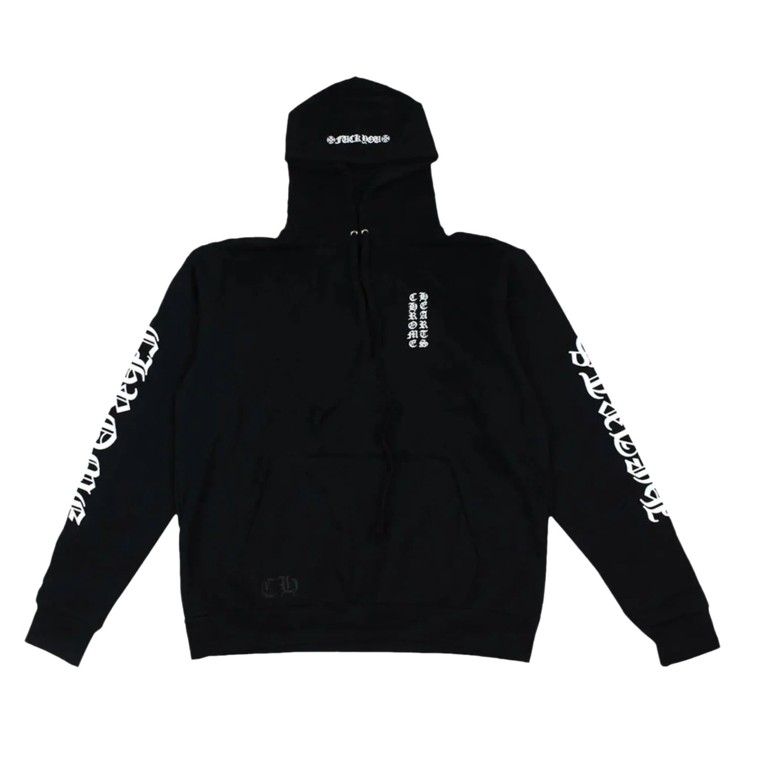 Chrome Hearts 'Vertical Logo' Fuck You Black Hoodie