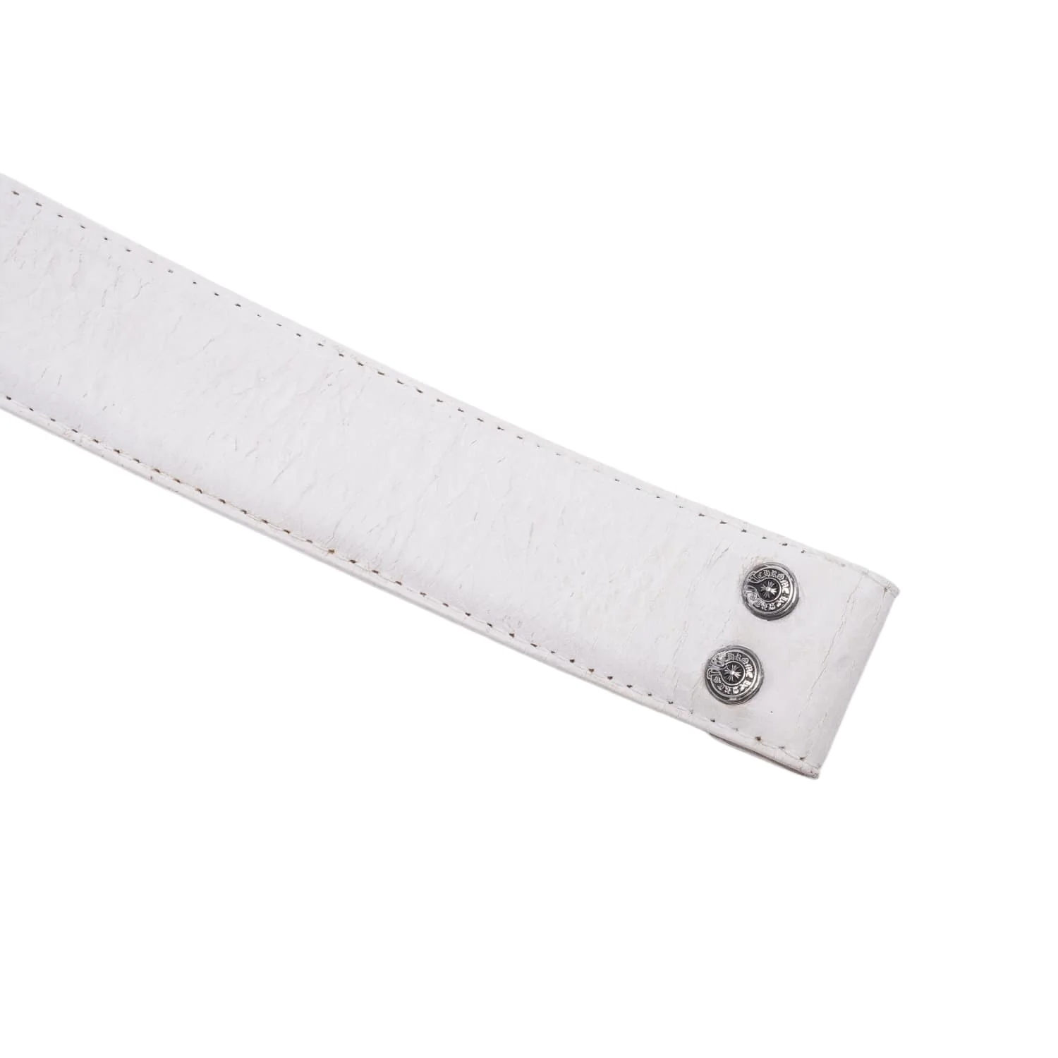 Chrome Hearts 'White' Leather Belt Strap - Image 2