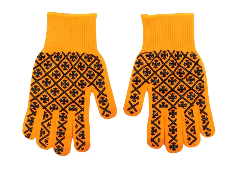 Chrome Hearts 'Work' Gloves Orange - Image 2
