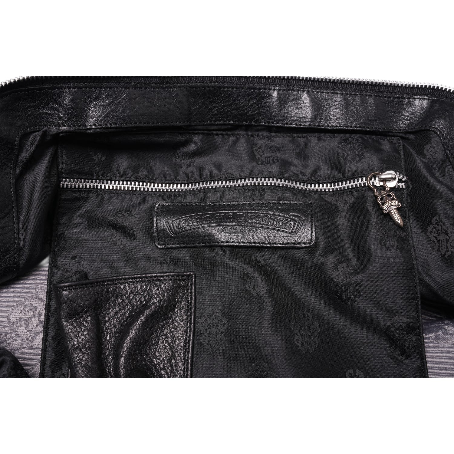 Chrome Hearts 'XL Dagger' Black Nubuck Bowling Bag - Image 9