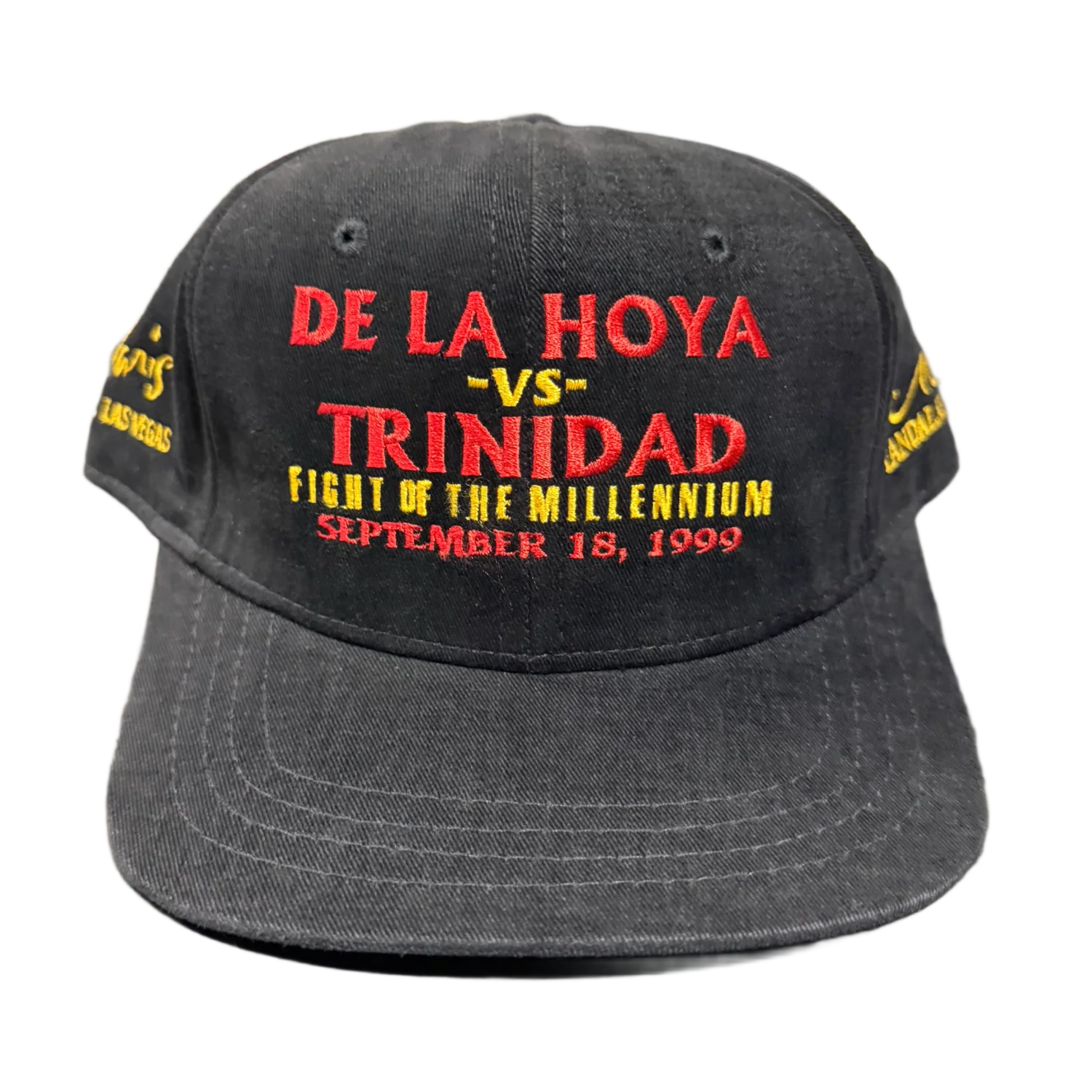 De La Hoya vs Trinidad 'Fight of the Millennium' Black Vintage Snapback Hat