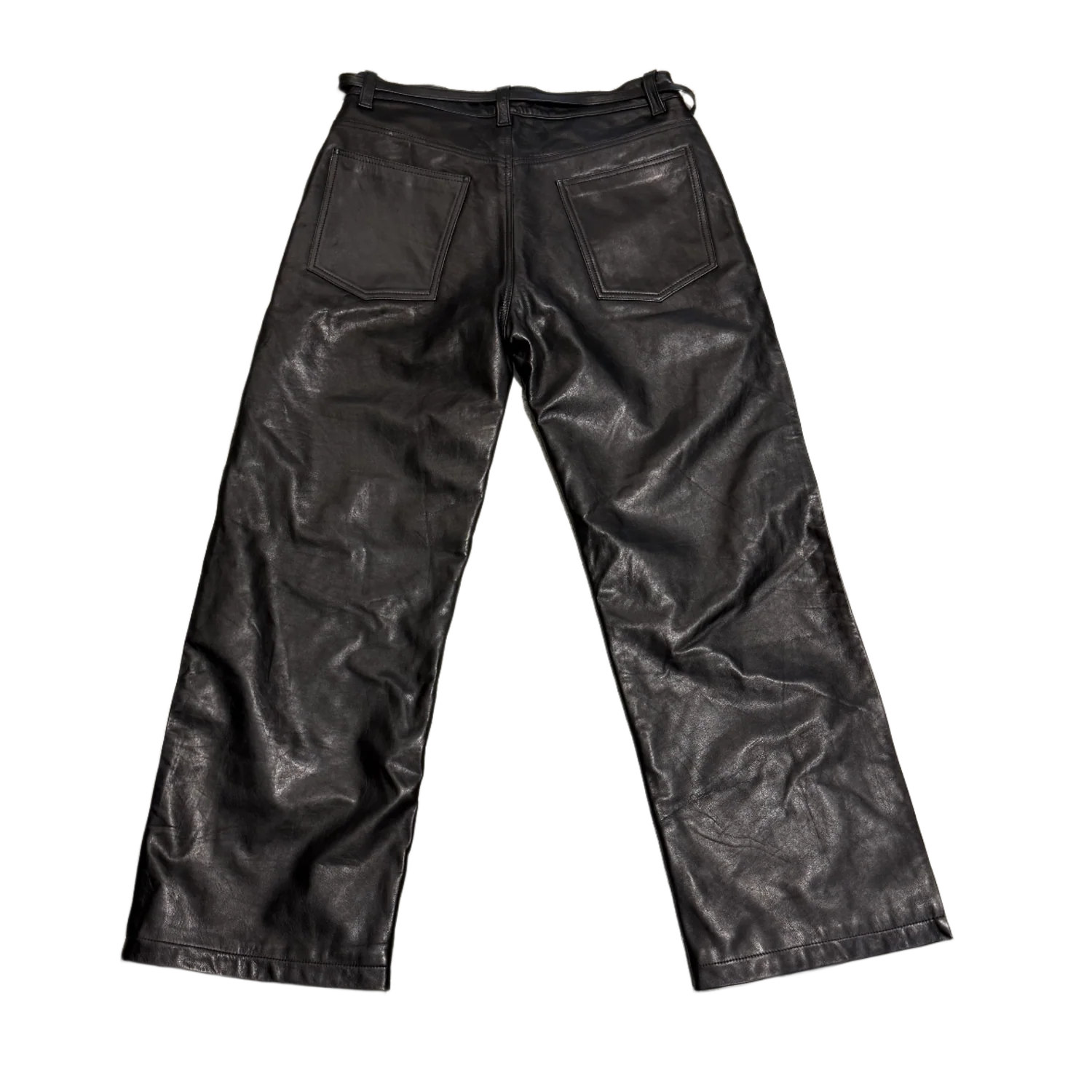 Earthling VIP 'Beige/Black' Merge Leather Sweatpants - Image 2