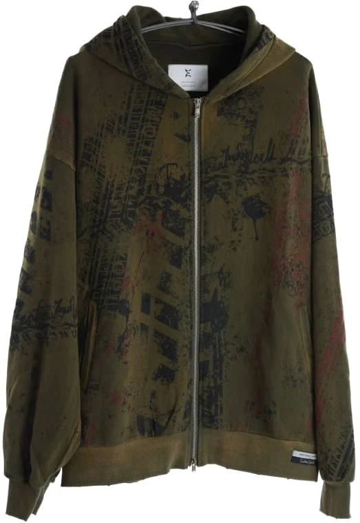 Emotional World 'Green' Afterwar Zip Up Hoodie