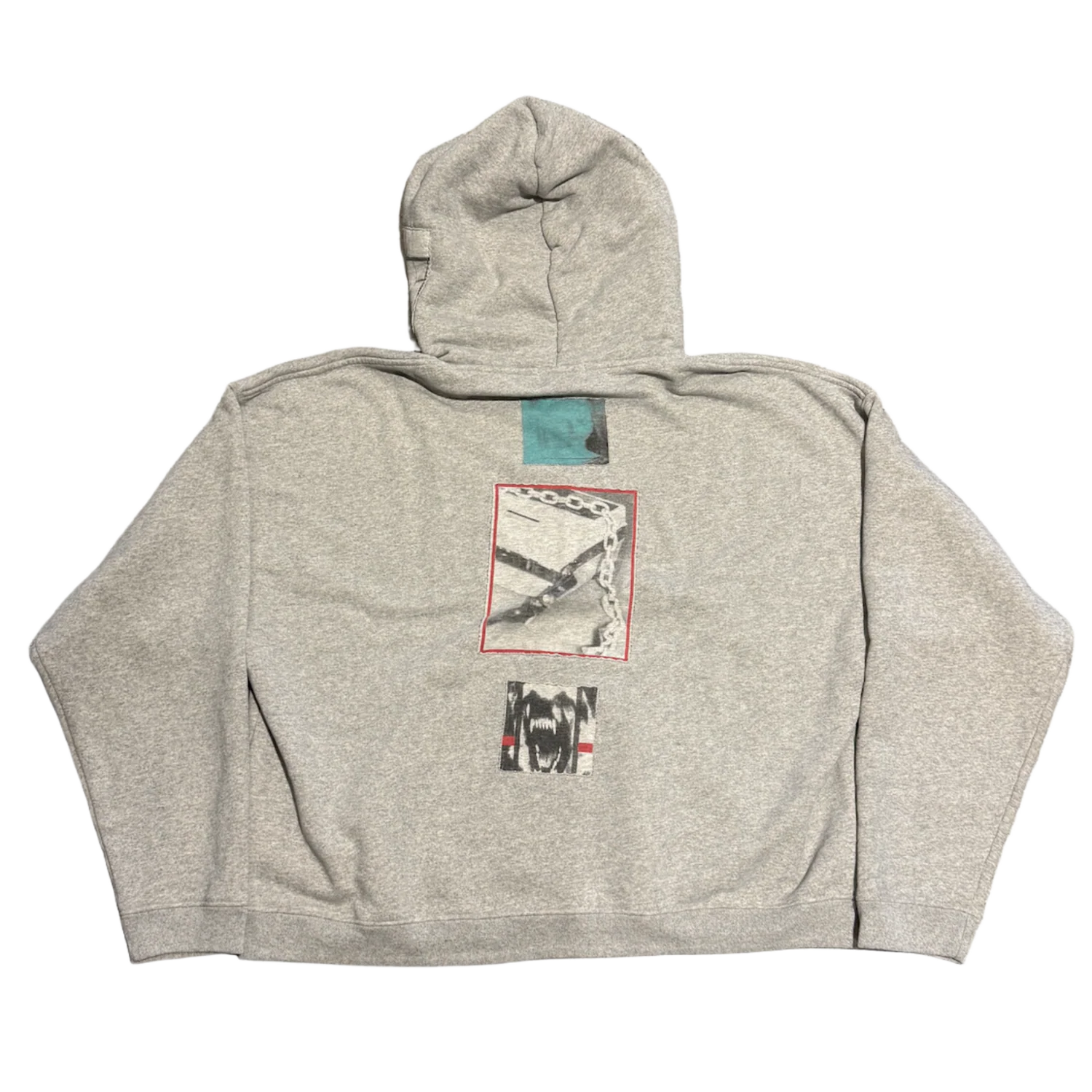 Enfants Riches Déprimés 'Appliquéd' Grey Cotton Zip Up Hoodie - Image 2