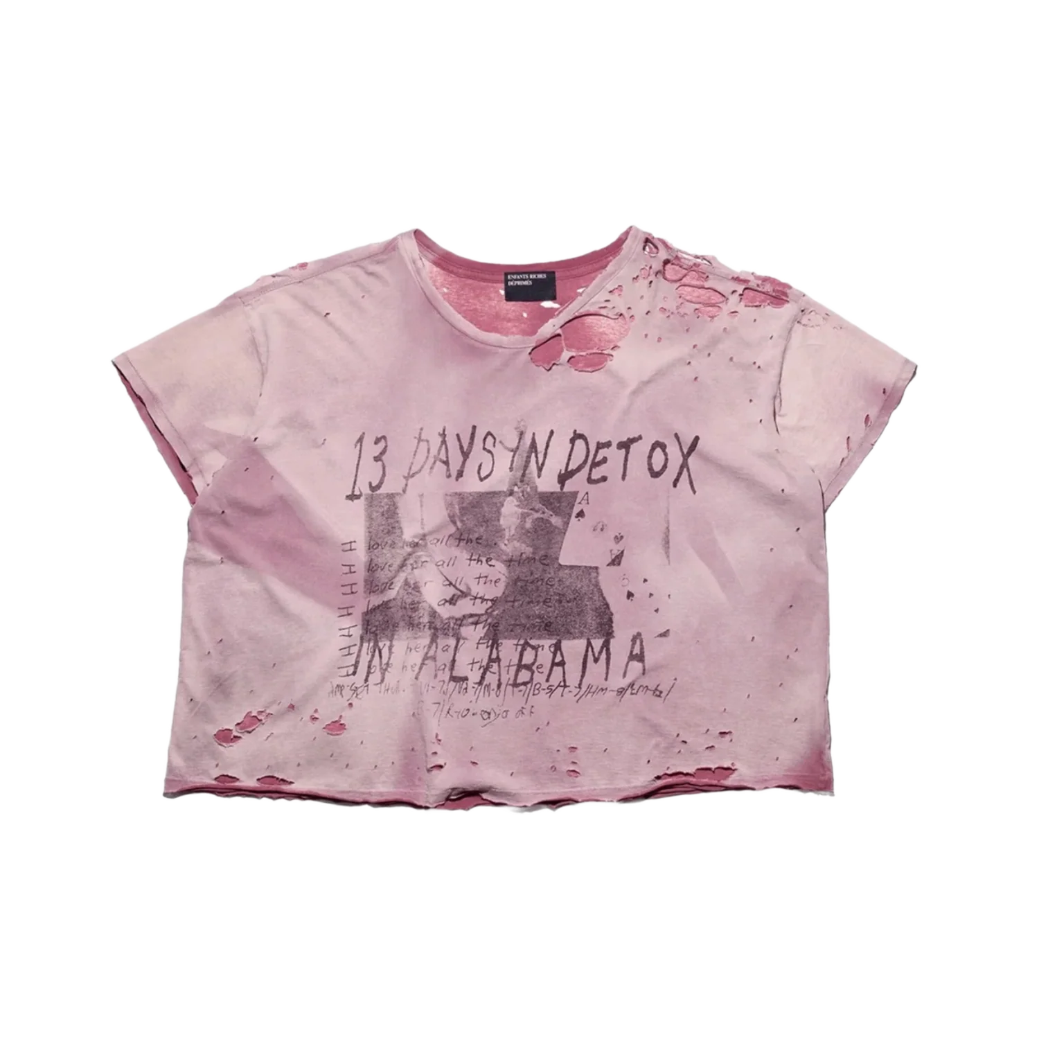 Enfants Riches Deprimes 'Burgundy' 13 Days in Detox T-Shirt