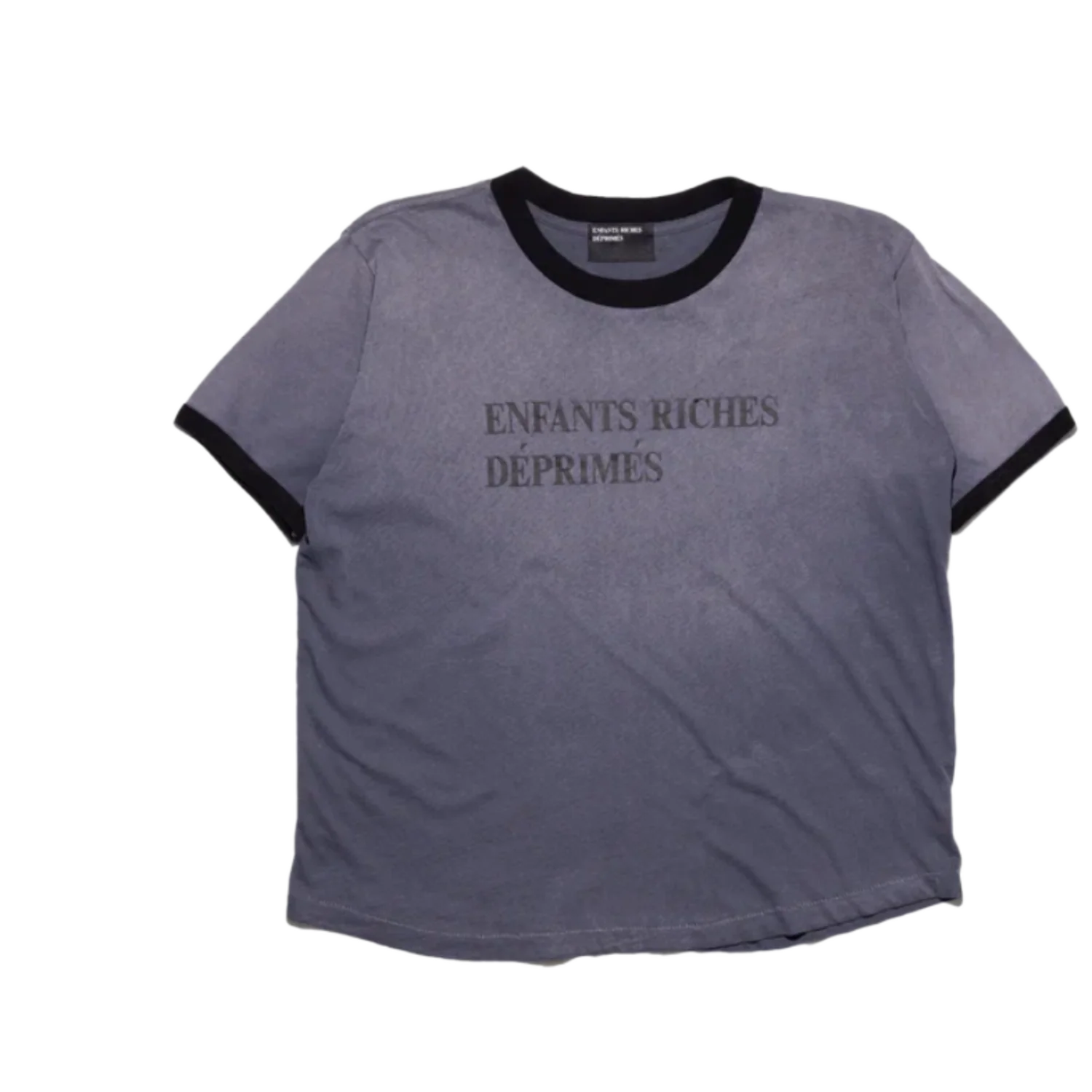 Enfants Riches Deprimes 'Grey' Logo Ringer Tee
