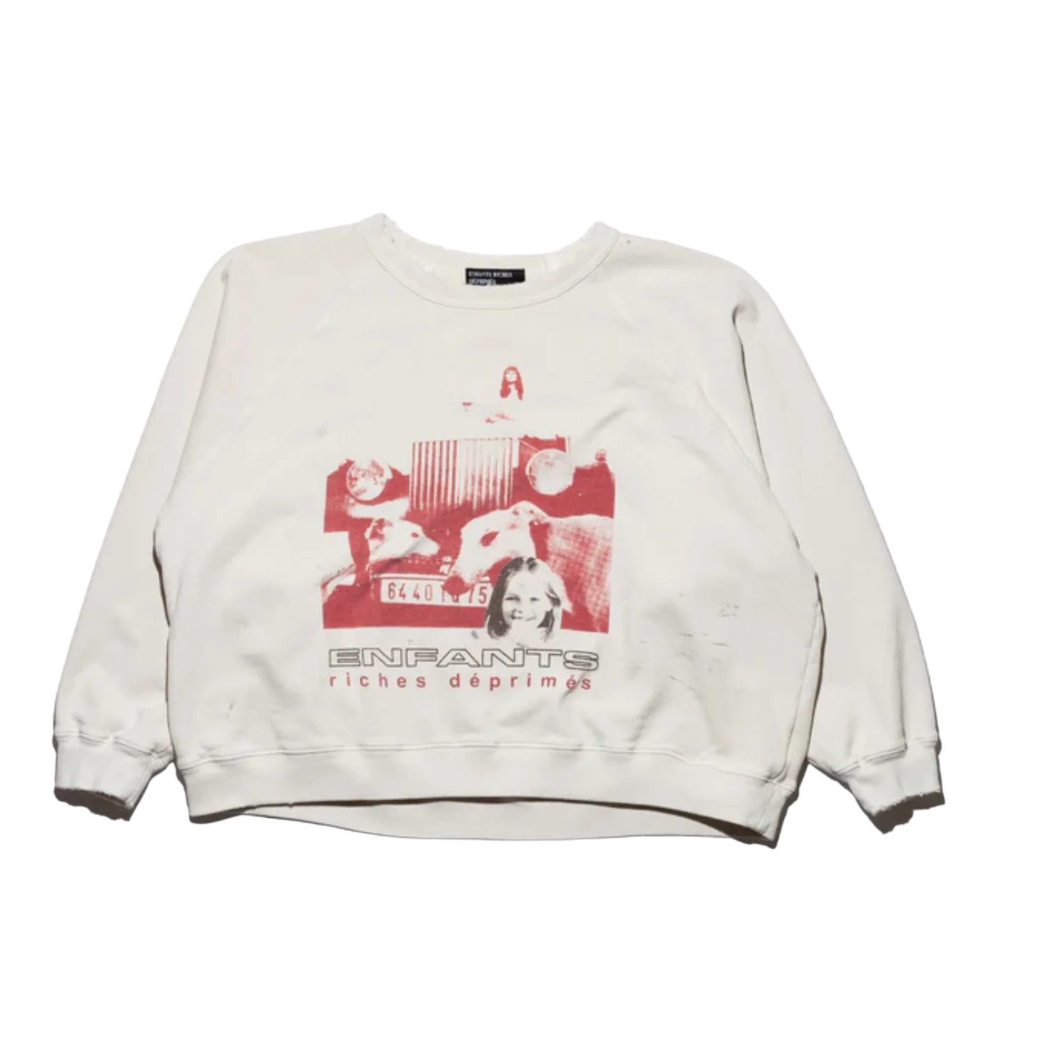 Enfants Riches Déprimés 'Incandescent Raglan' Dirty White Sweatshirt