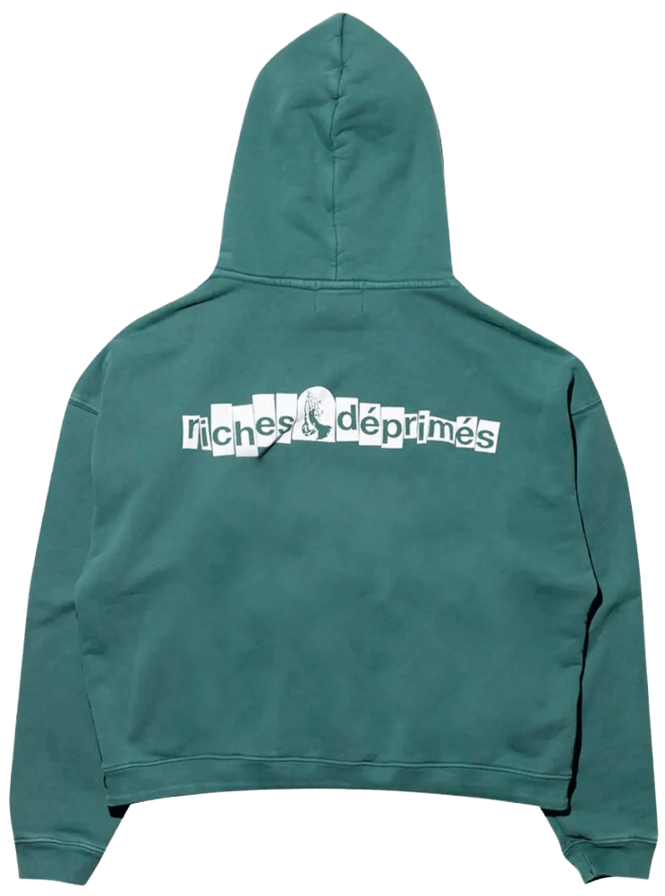 Enfants Riches Déprimés 'Pathetic Japanese Rabbit' Green Hoodie - Image 2