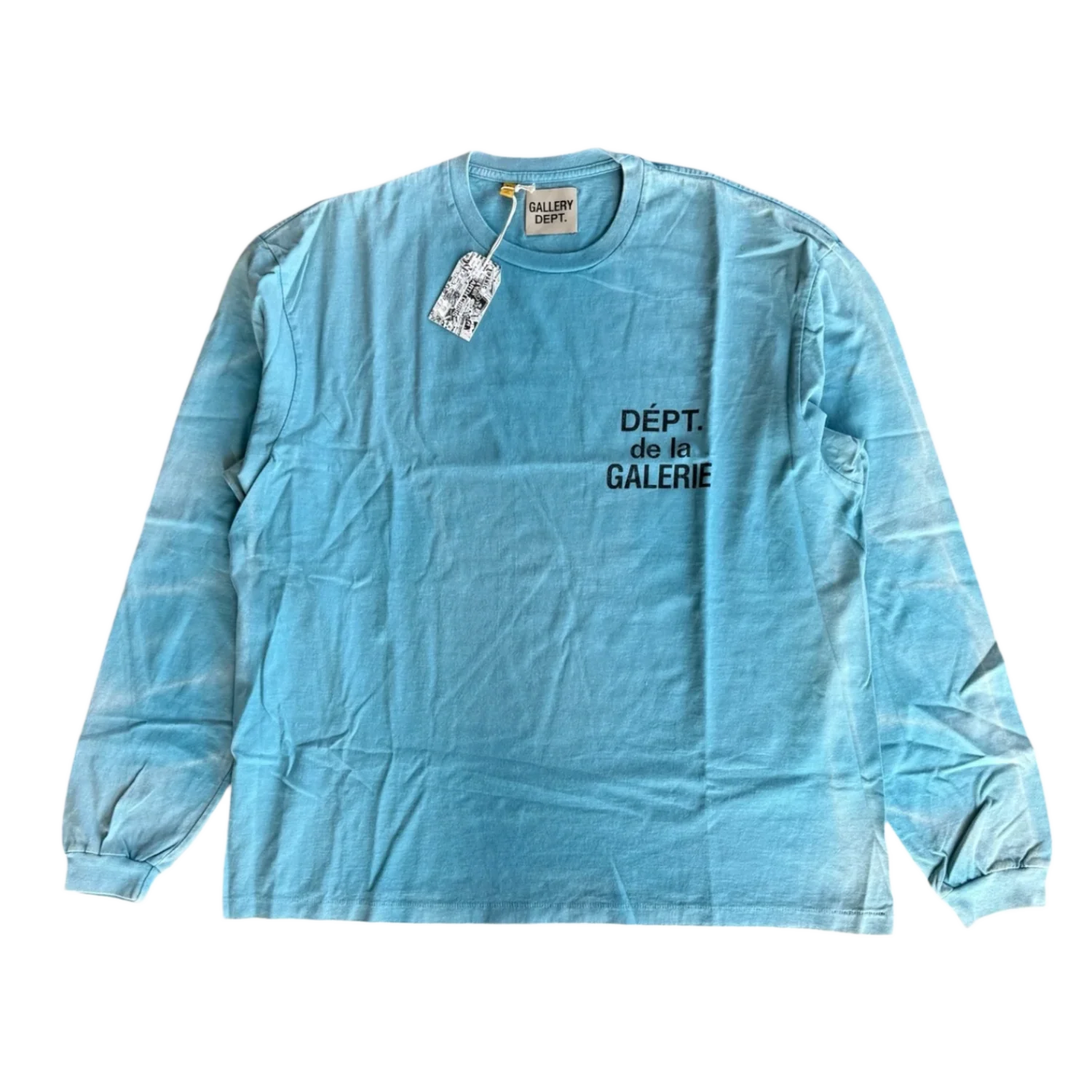 Gallery Dept 'Blue/Black' French Logo Longsleeve Tee