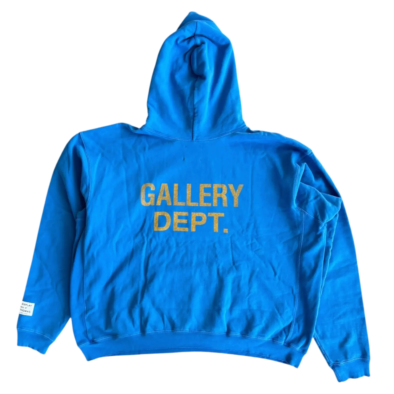 Gallery Dept. 'Yellow Logo' Blue Hoodie - Image 2