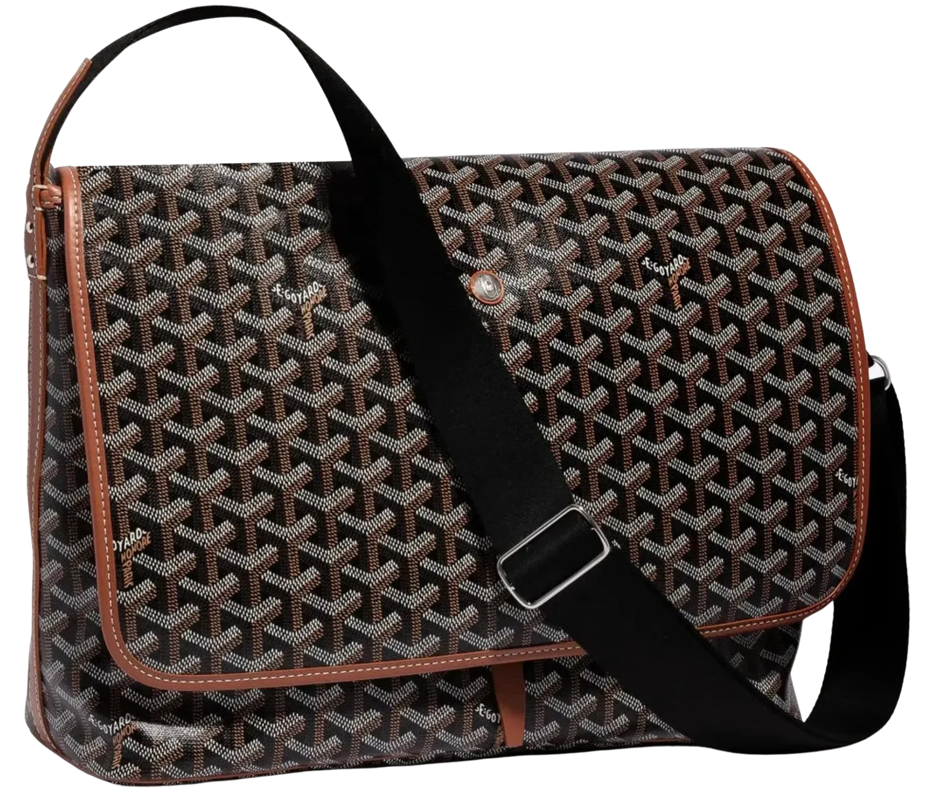 Goyard 'Capetien MM' Black/Tan Messenger Bag