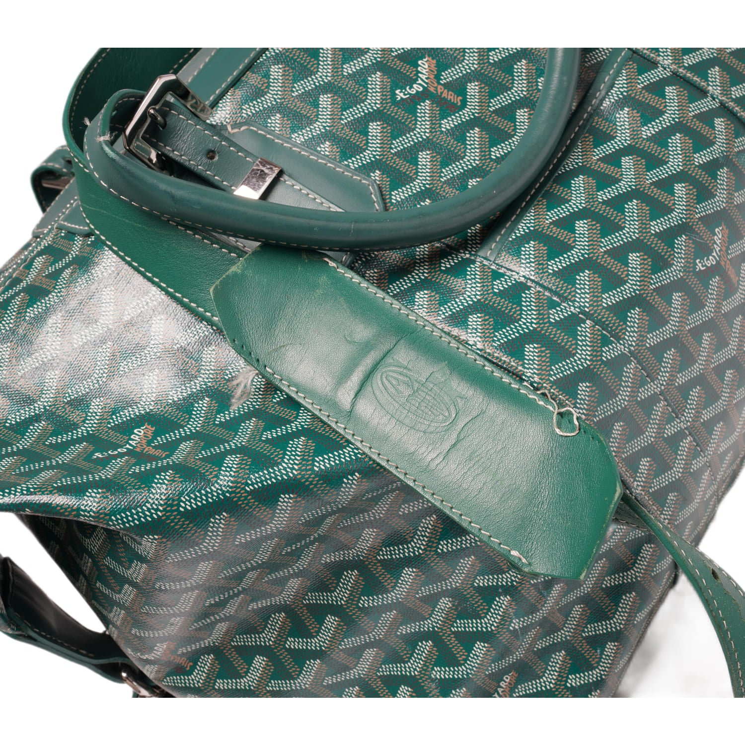 Goyard 'Green' Bowling 45 Duffle Bag - Image 7