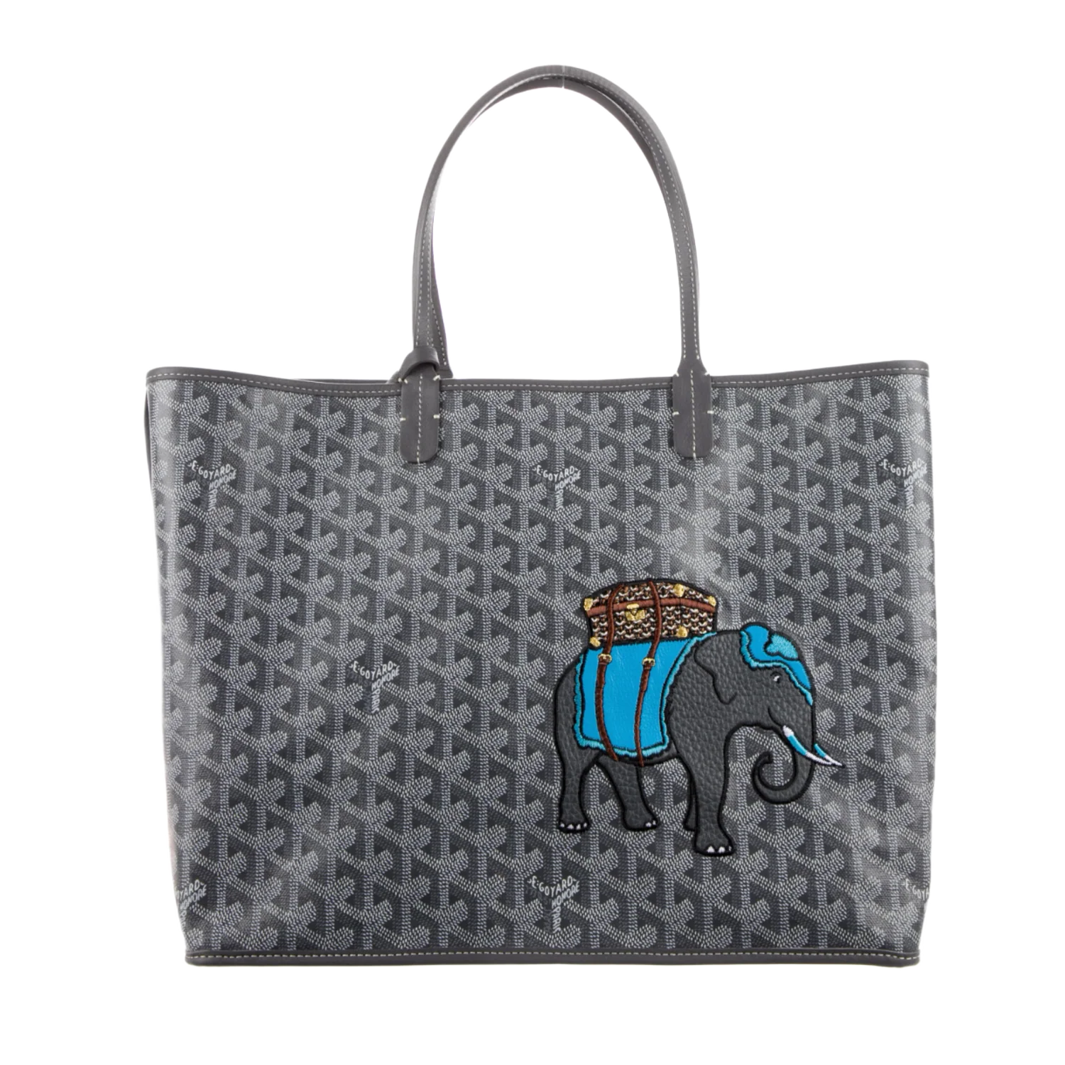 Goyard 'Reversible Special Embroidered Elephant' Anjou PM Bag