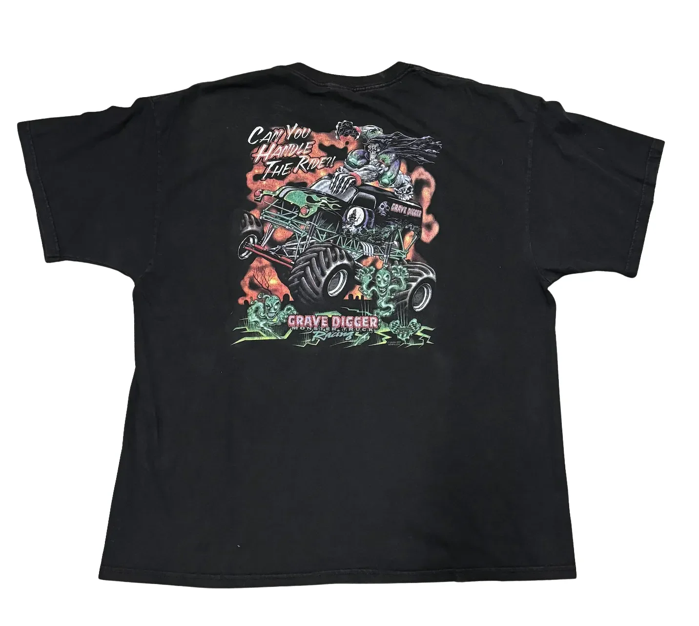 Grave Digger 'Handle The Ride' Vintage Tee - Image 2