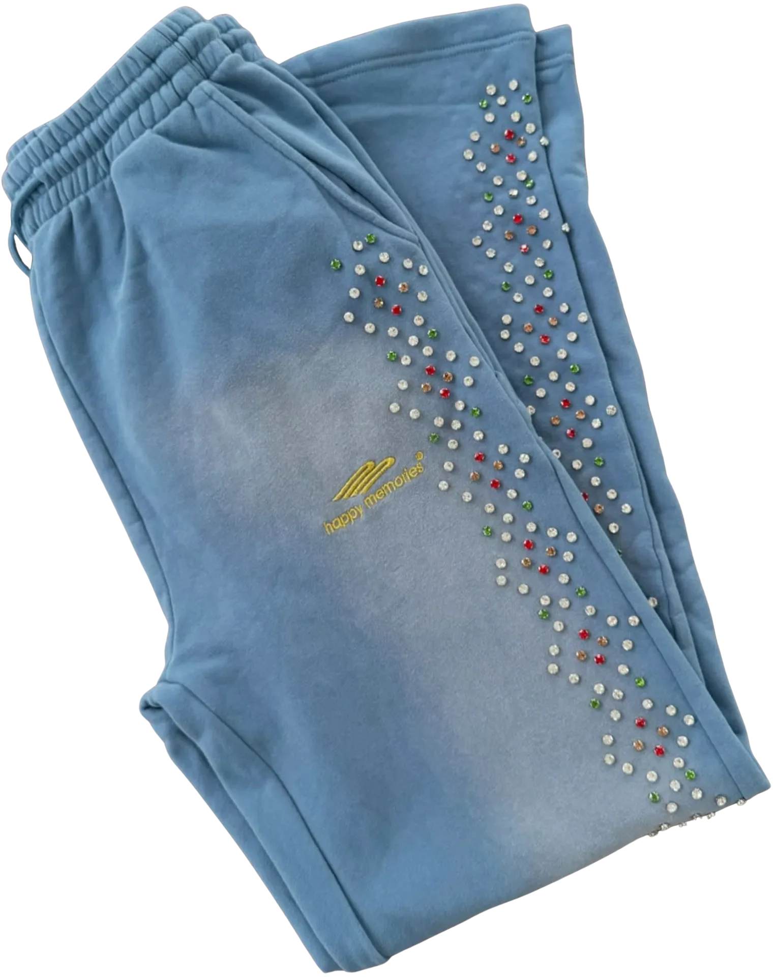 Happy Memories Don't Die HMDD 'Blue' Crystal Sweatpants - Image 2