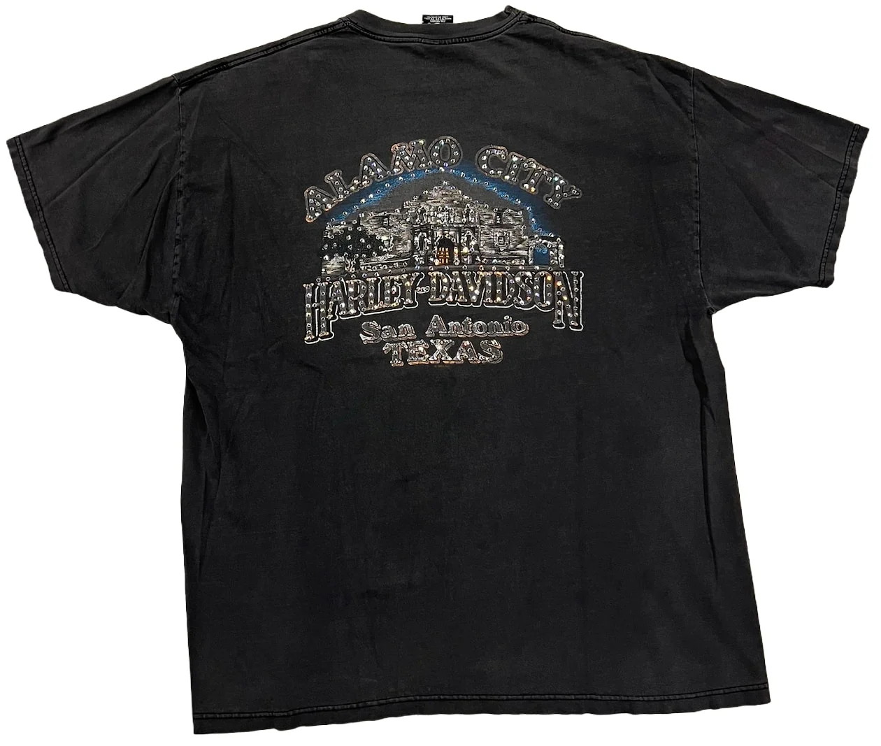 Harley Davidson 'Alamo City' Rhinestone Vintage Tee - Image 2
