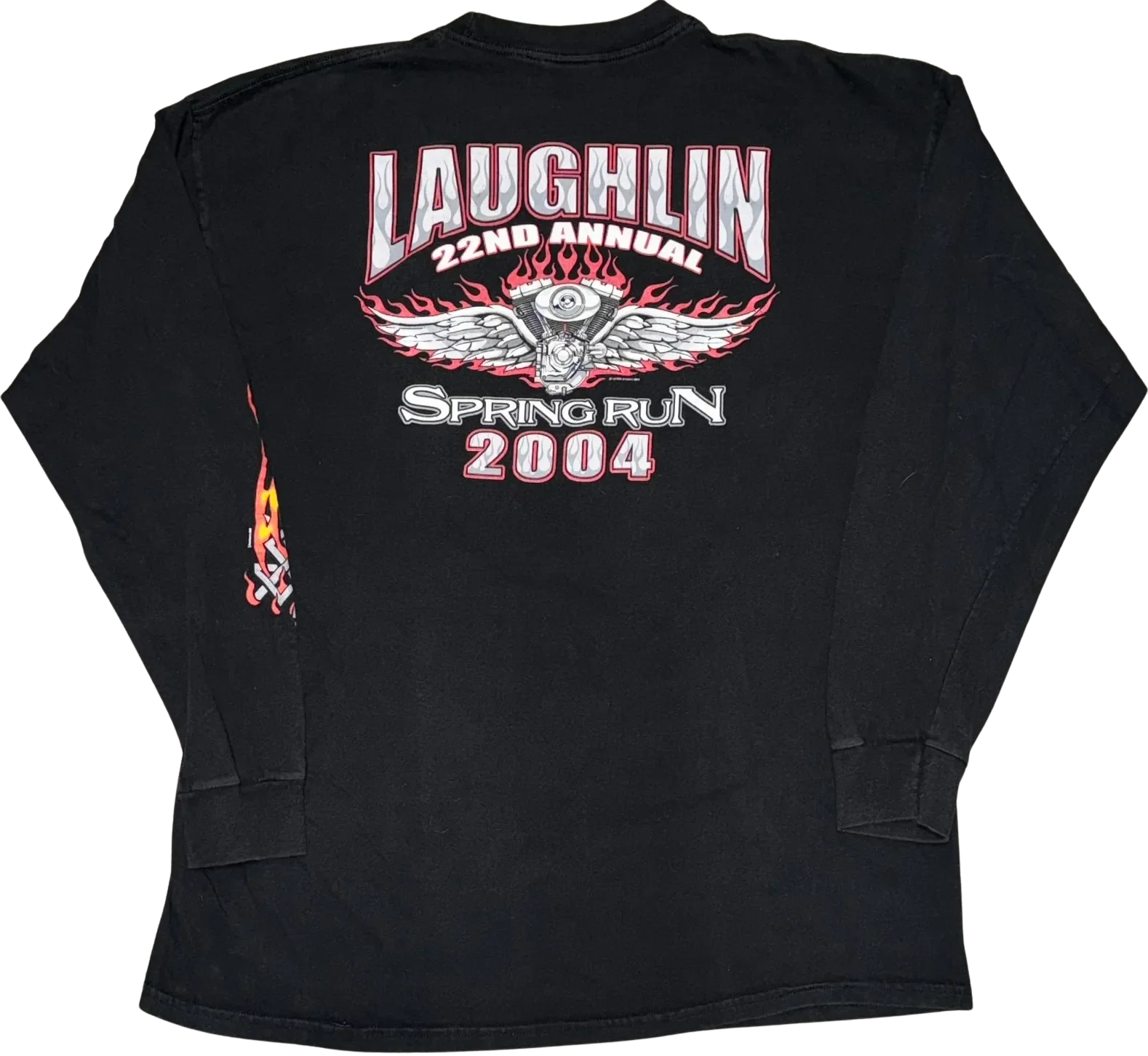 Harley Davidson 'Laughlin' Black Longsleeve Tee - Image 2