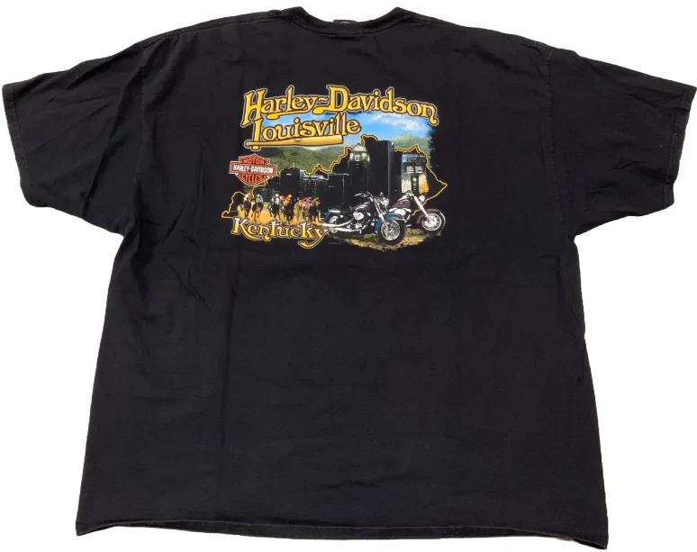 Harley Davidson 'Louisville, KY' Vintage Tee - Image 2