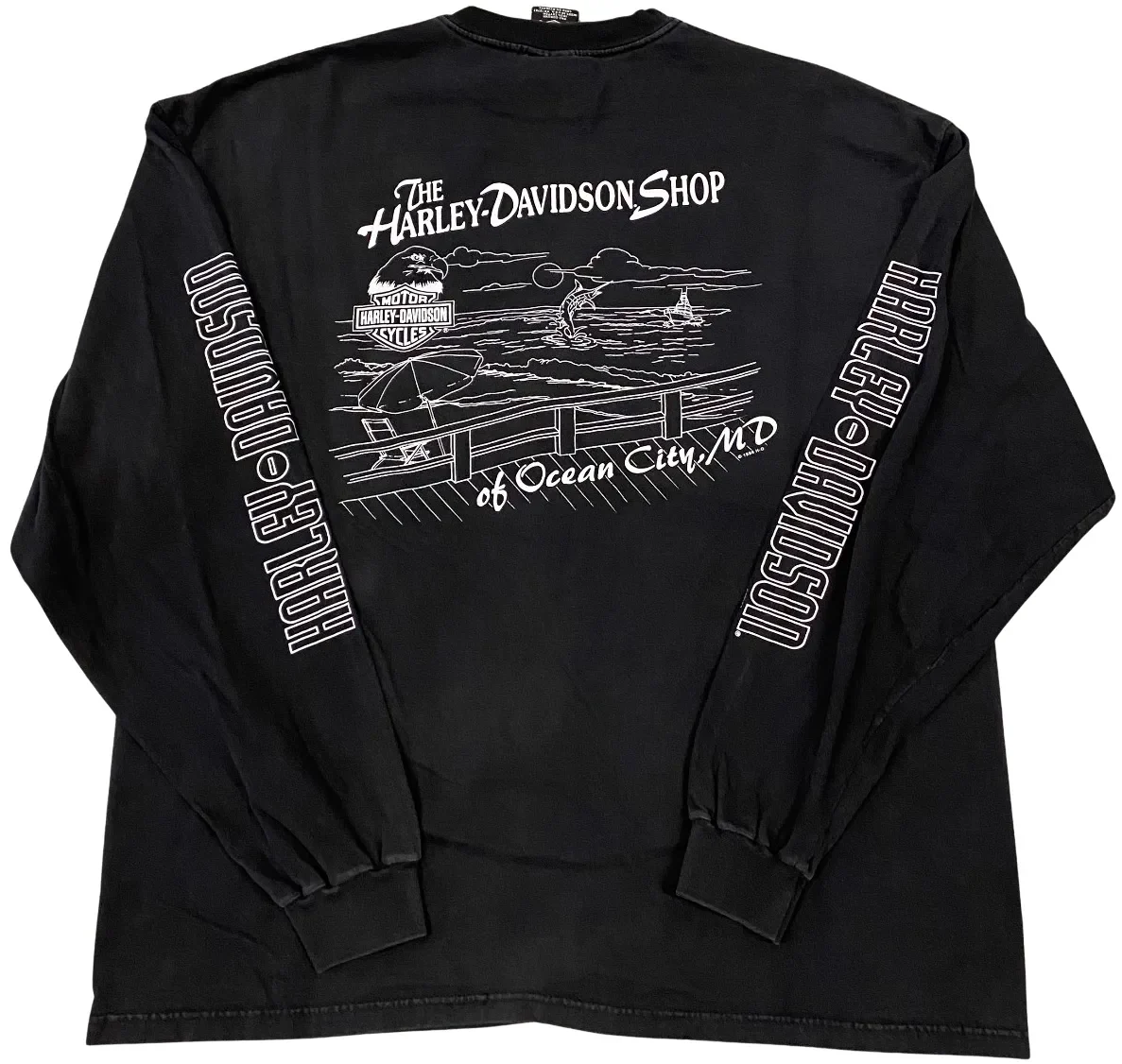 Harley Davidson 'Ocean City, MD' Vintage Longsleeve - Image 2