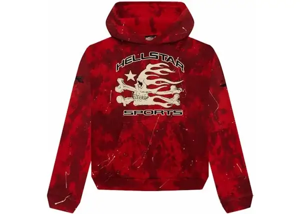 Hellstar Sports Red Tie-Dye Skull SweatPant Set