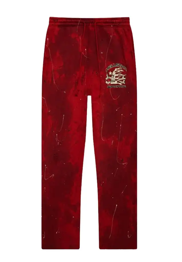 Hellstar Sports Red Tie-Dye Skull SweatPant Set - Image 2
