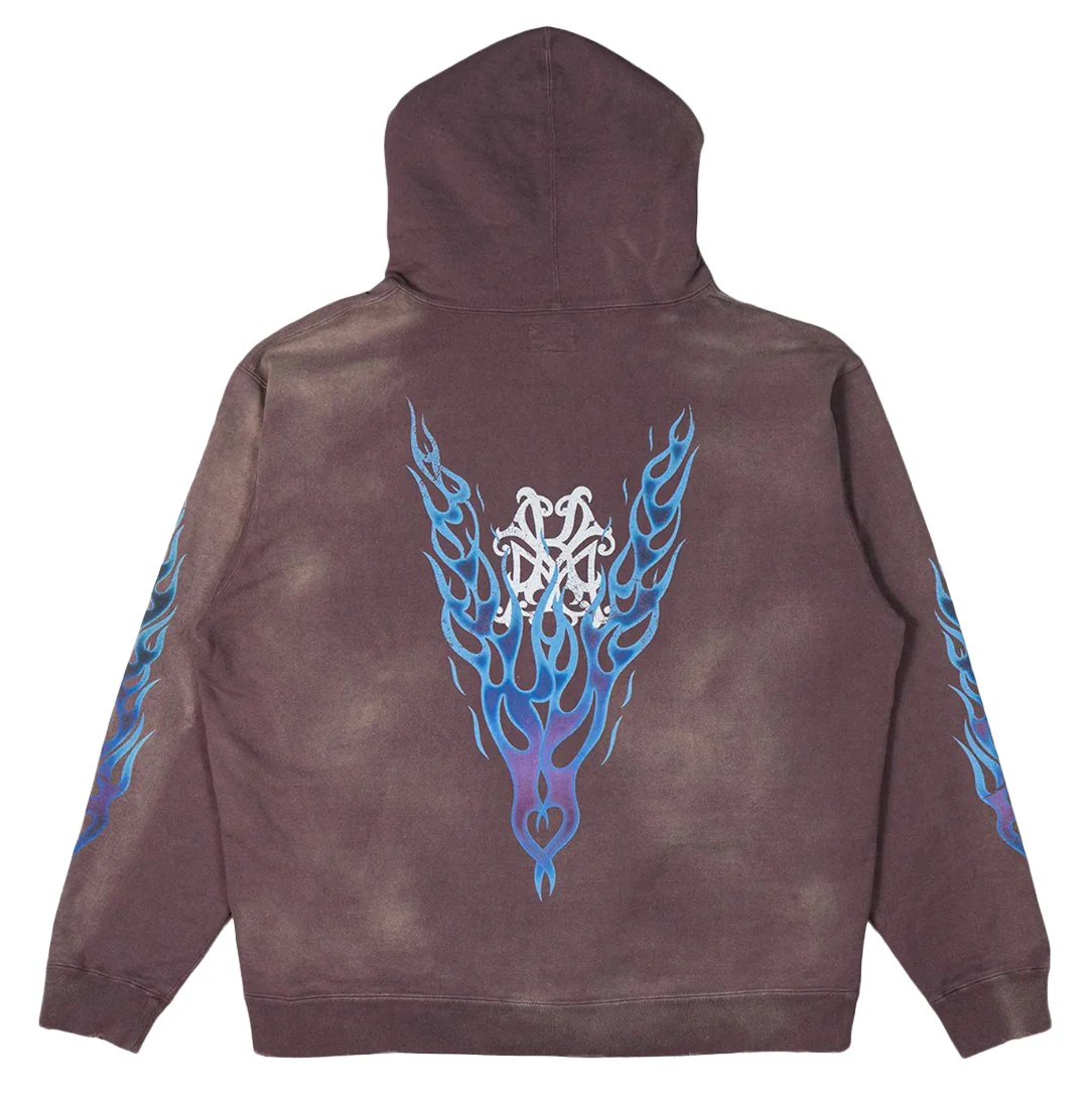 Kamiya 'Fire Distressed' Brown Zip Up - Image 2