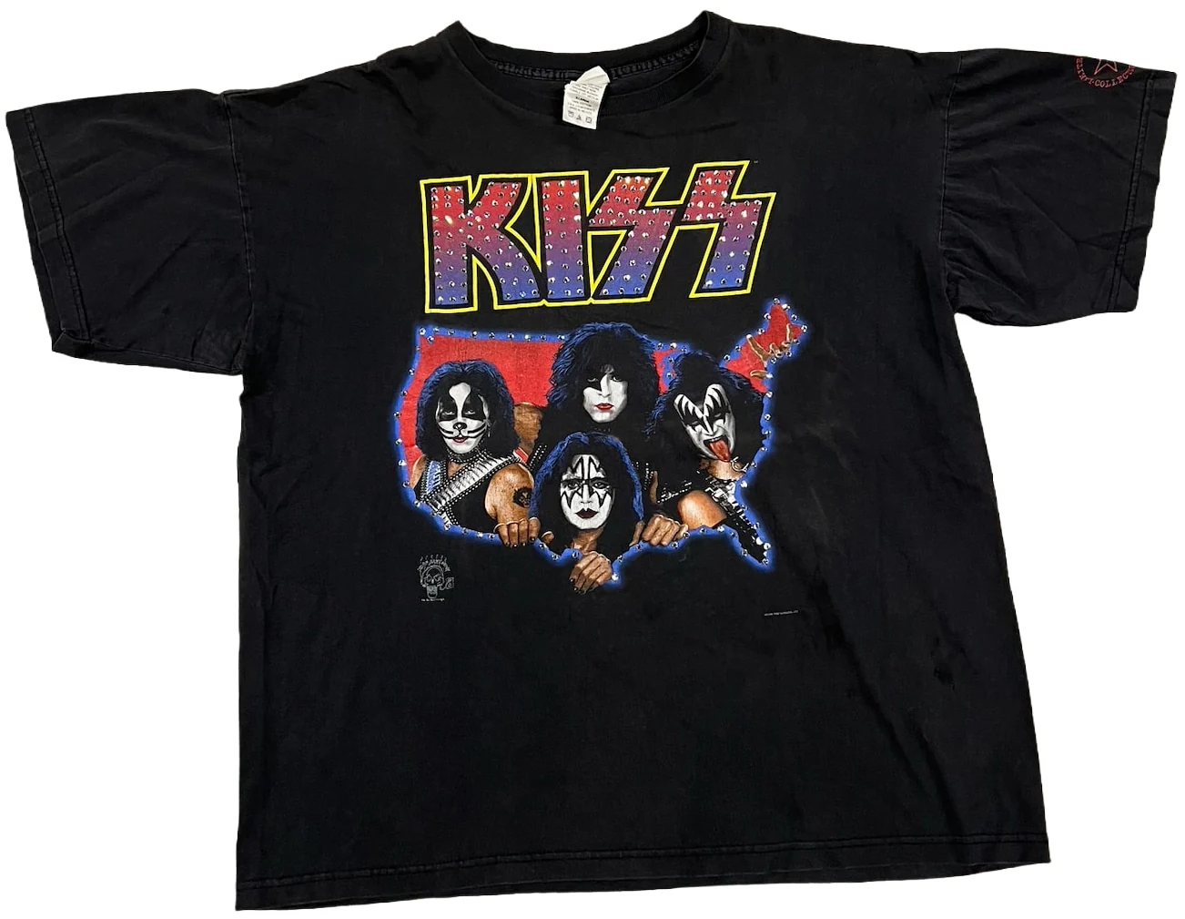 Kiss 'Rule The World' Rhinestone Vintage Tee