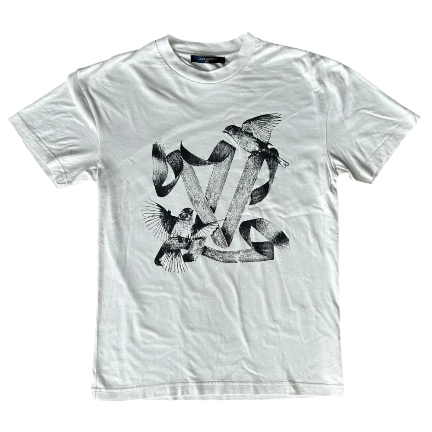Louis Vuitton 'Bird Logo' White Tee