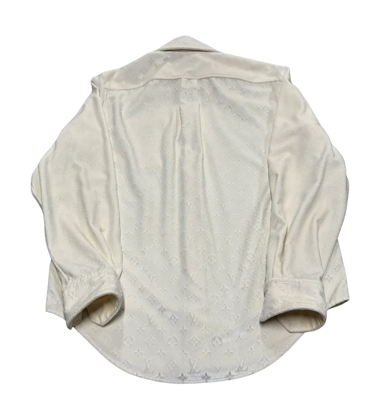 Louis Vuitton 'Cream' Velvet Monogram Shirt - Image 2