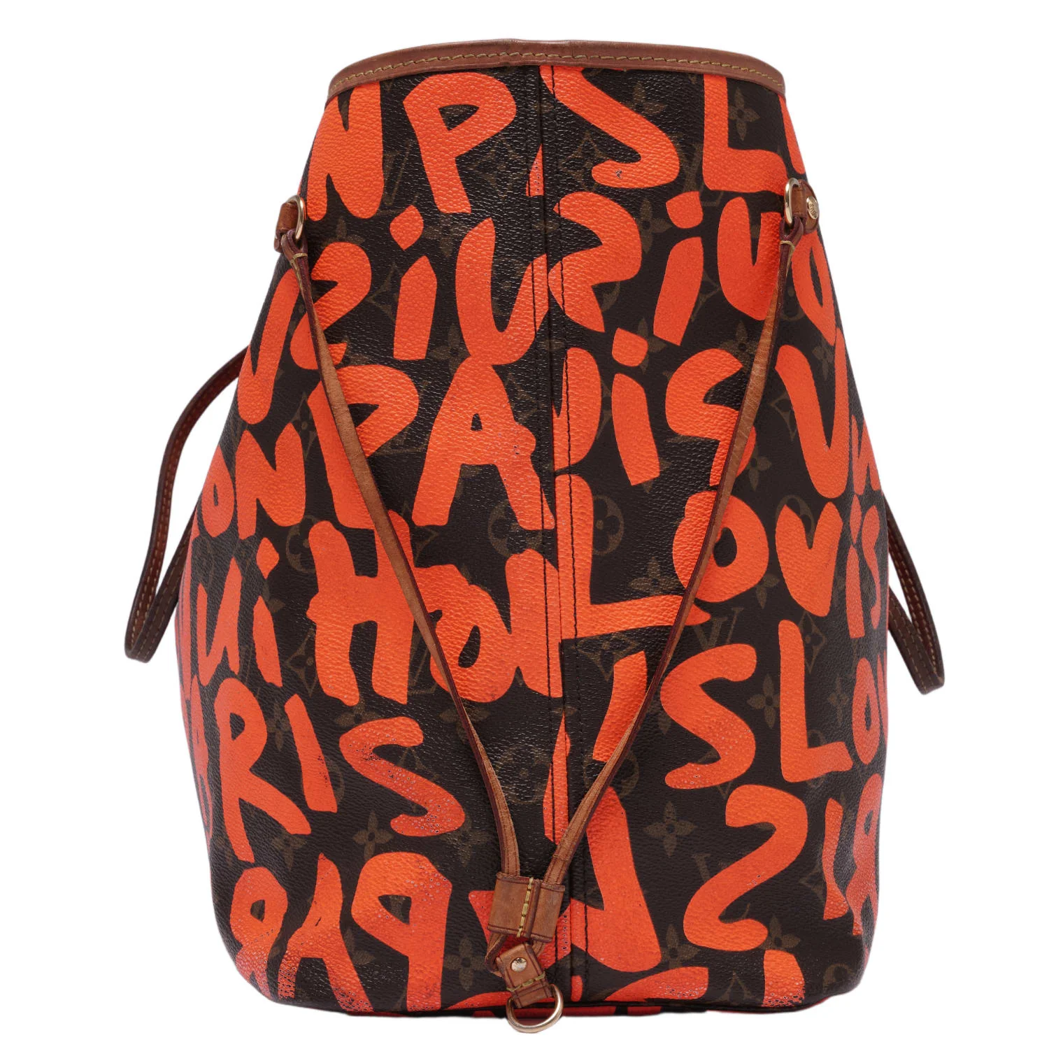 Louis Vuitton 'Monogram Orange Graffiti' Neverfull GM Bag - Image 4