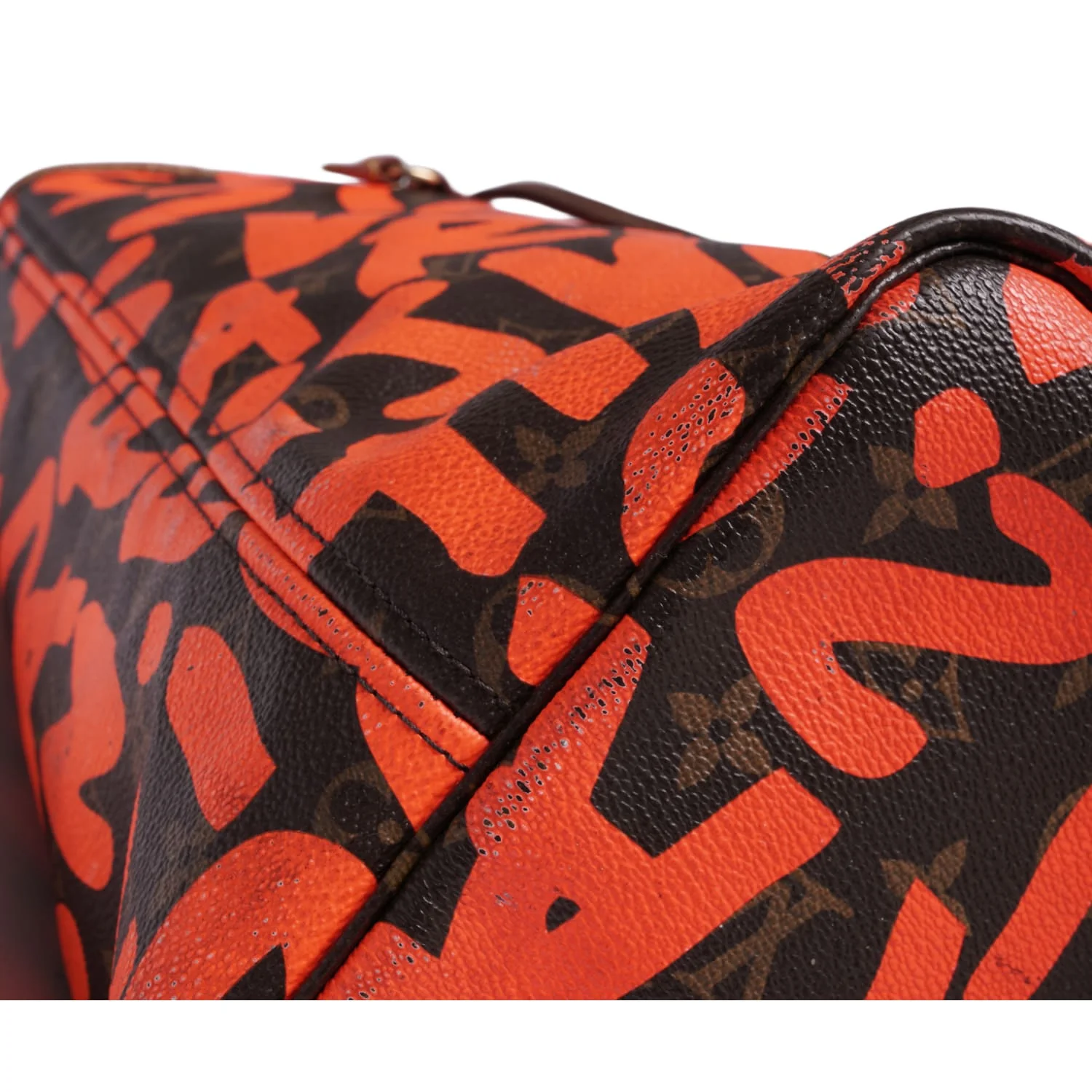 Louis Vuitton 'Monogram Orange Graffiti' Neverfull GM Bag - Image 9